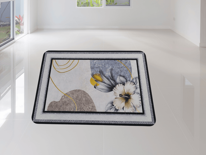 Premium Nappa Leather Multi-Purpose Mat - Modern Floral & Abstract