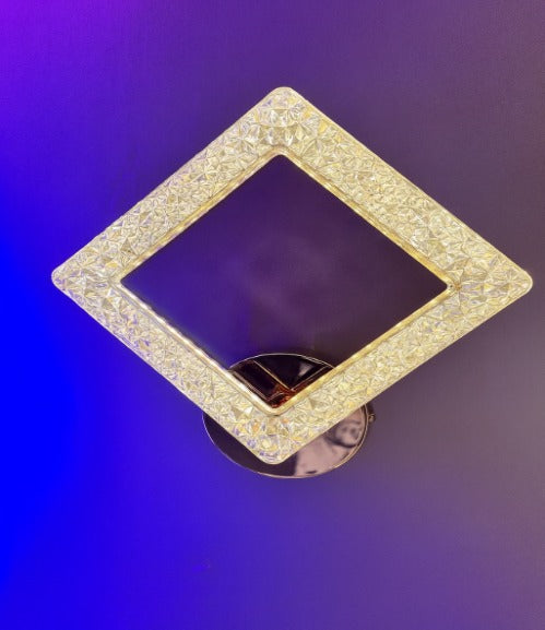 Crystal Diamond Square LED Wall Light