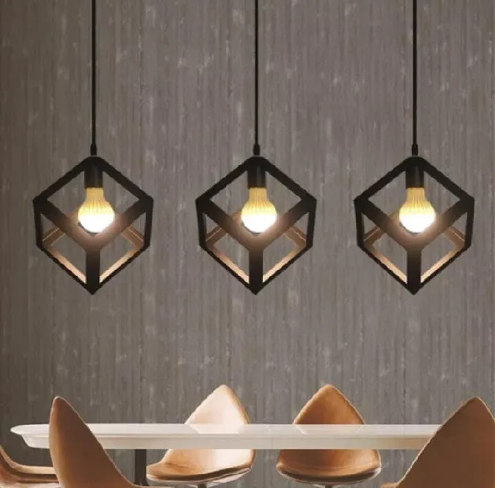 Modern Square Cube Ceiling Lamp (Black and  Golden )