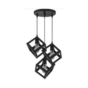 Modern Square Cube Ceiling Lamp (Black and  Golden )