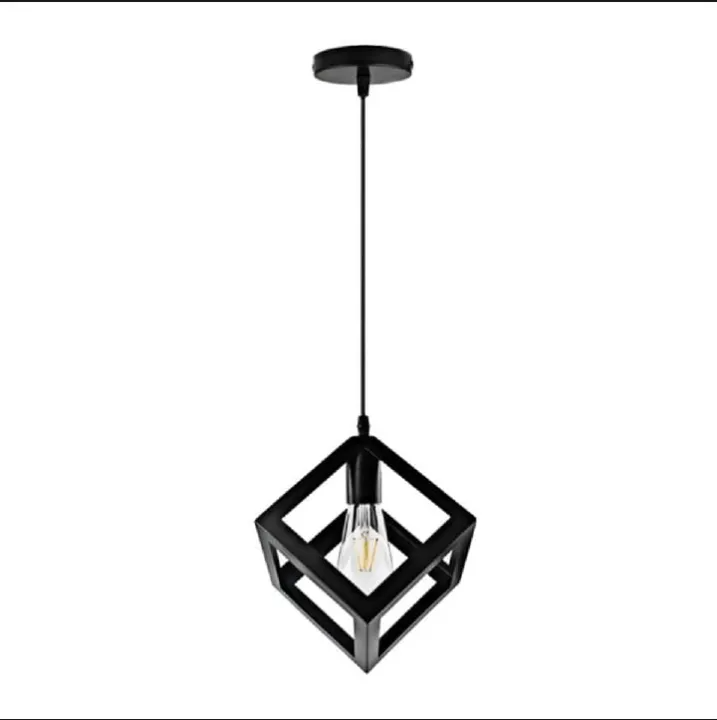Modern Square Cube Ceiling Lamp (Black and  Golden )