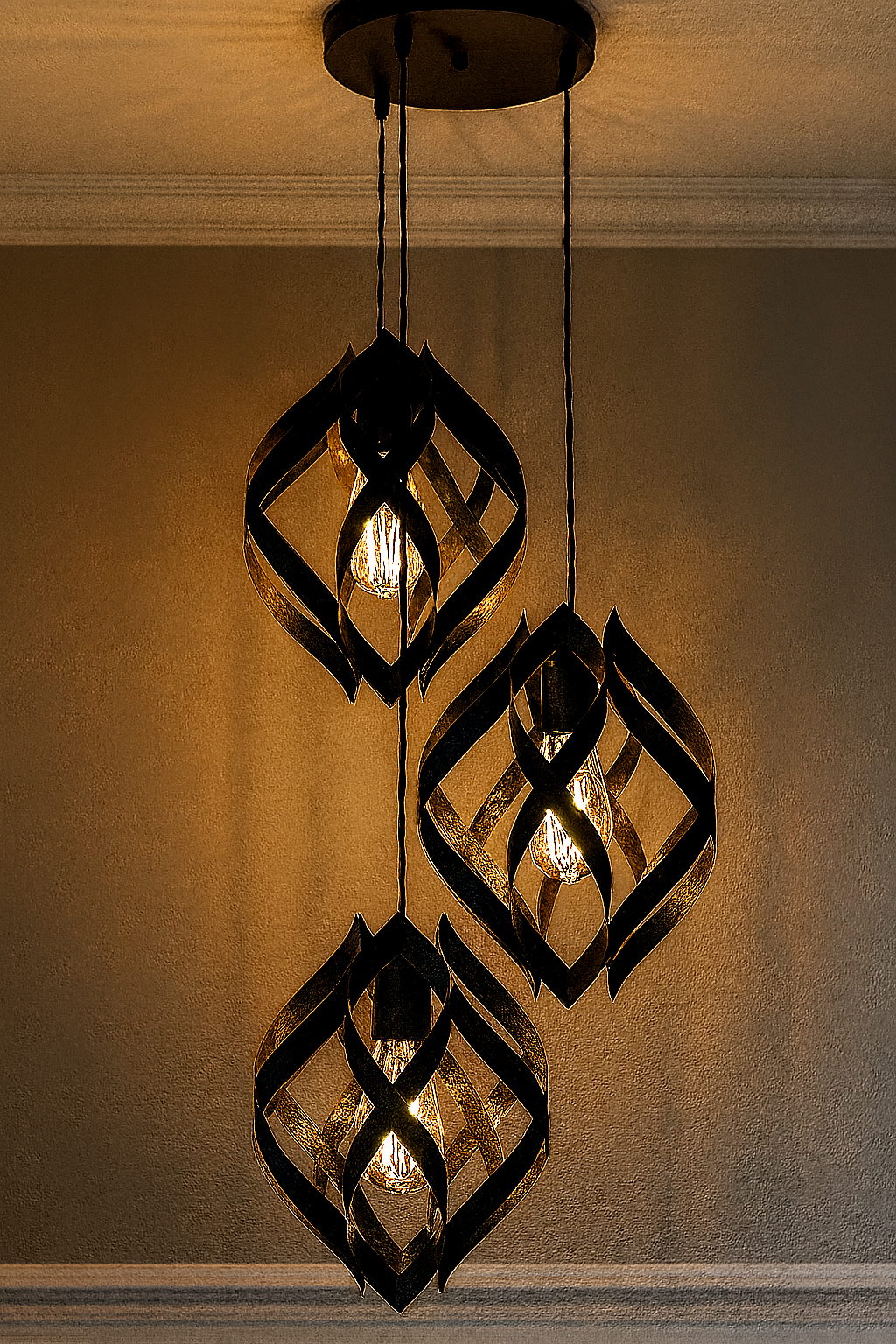 Fancy Flower Hanging Lamp | Modern Geometric Pendant Ceiling Light |