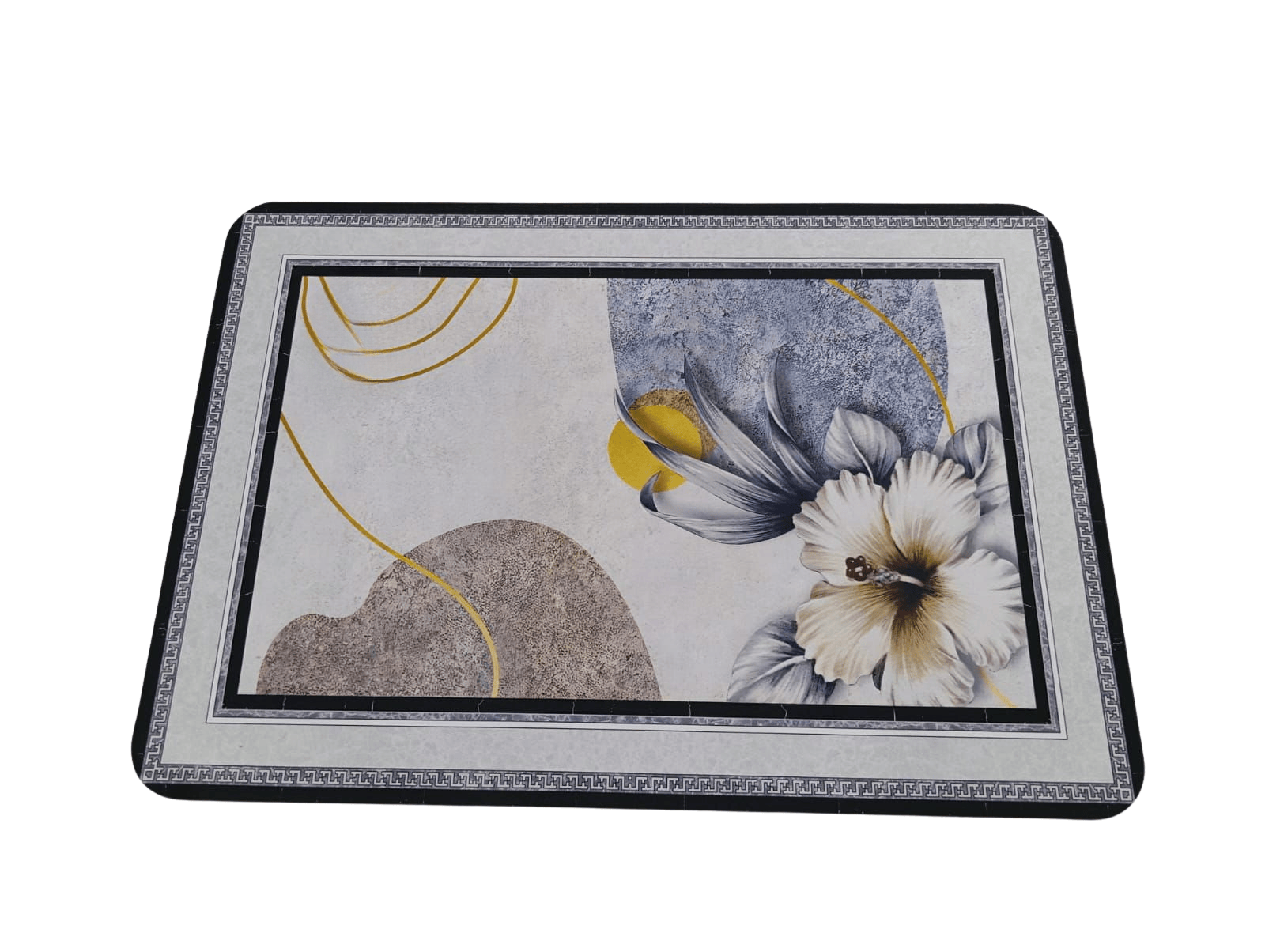 Premium Nappa Leather Multi-Purpose Mat - Modern Floral & Abstract