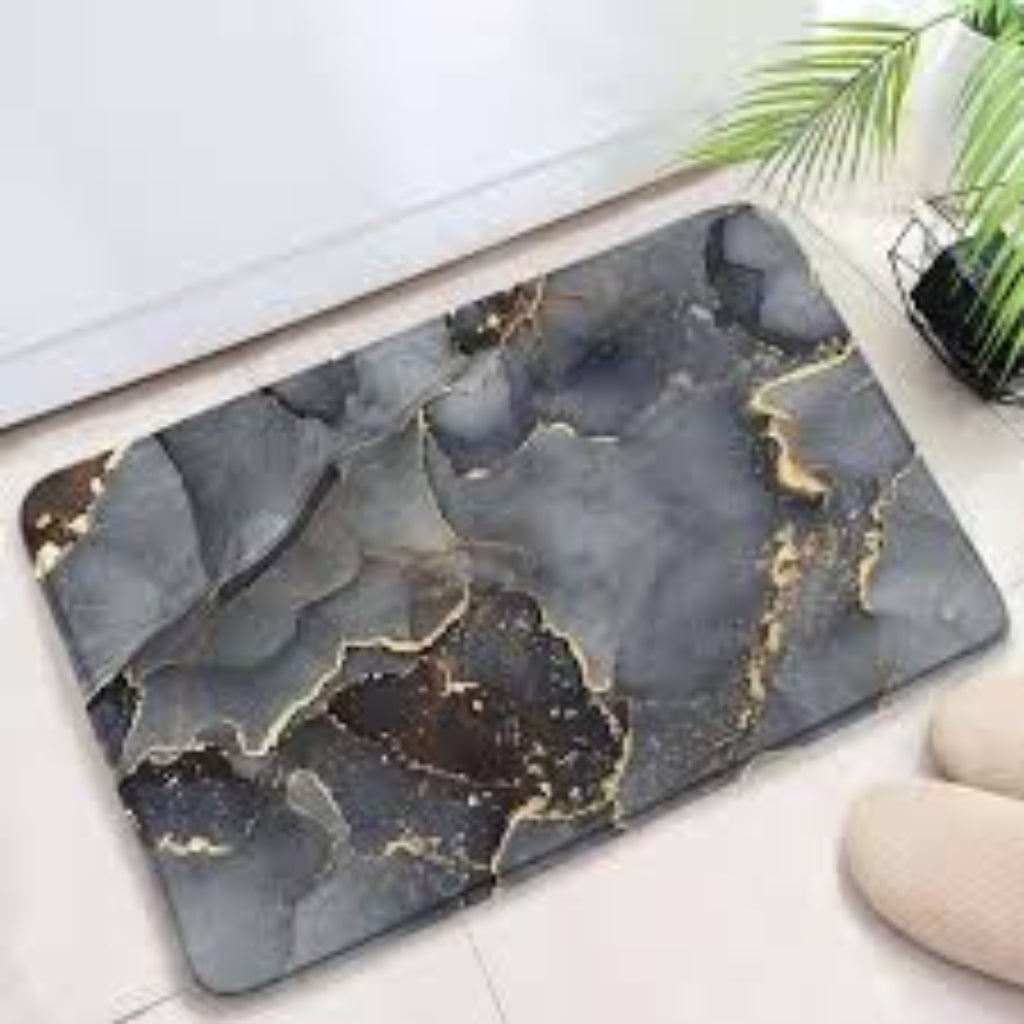 Water-Absorbent & Non-Slip Mat(Lavender Marble Mat)