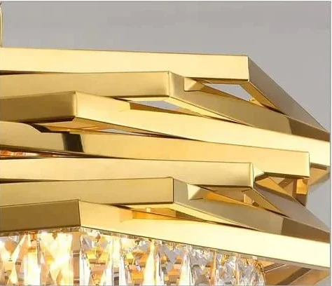 Modern Luxury European Style Crystal Chandelier (Gold Finish Metal Body) – Perfect for Living Room, Dining & Bedroom
